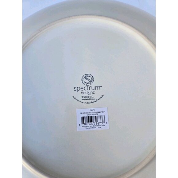 New Retro Bunny Rabbit Large Easter Bunny In Egg Dinner Plate Dinning - Picture 3 of 3